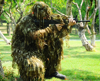 城市迷彩布條兩件套偽裝服